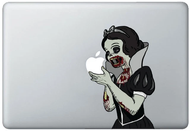 Zombie Snow White Holding Apple MacBook Pro / Air 11 Inch Vinyl Decal Sticker