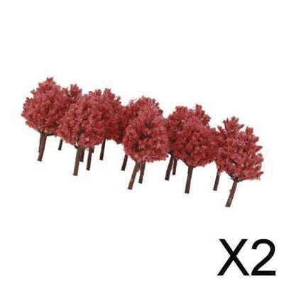 2X 20x alberi di paesaggio modello di plastica fai da te per il layout del