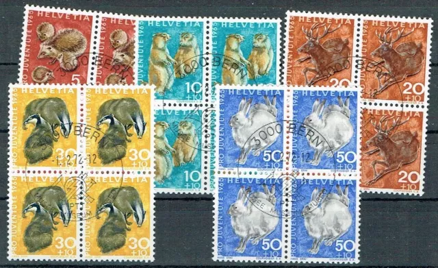 Switzerland Michel Number 826 - 830 Postmarked IN Block of Four From