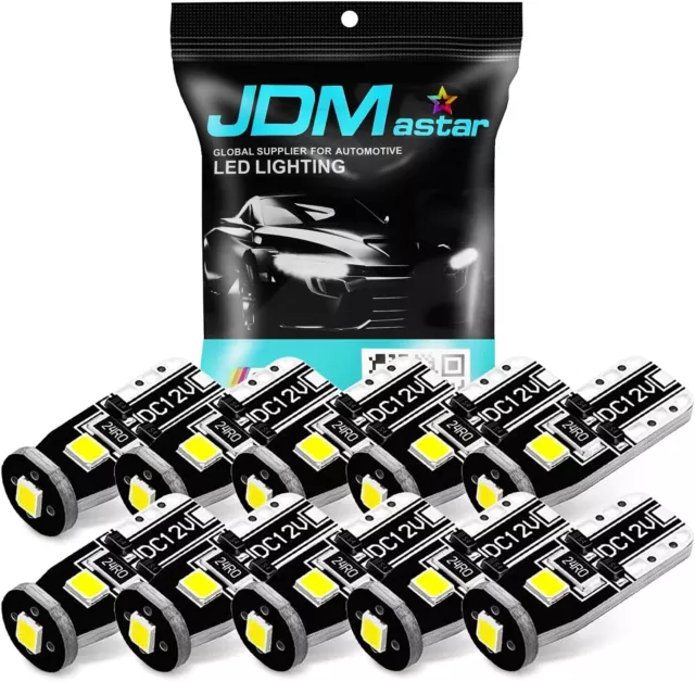 JDM ASTAR 10pcs Super Bright 194 168 175 2825 T10 PX Chipsets White LED Bulbs