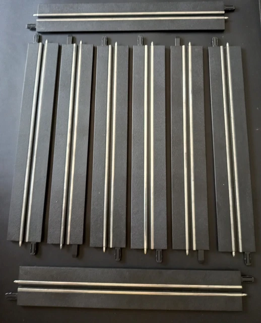 Lot de 8 rails droits Monovoie pour circuit de voitures électrique Carrera GO