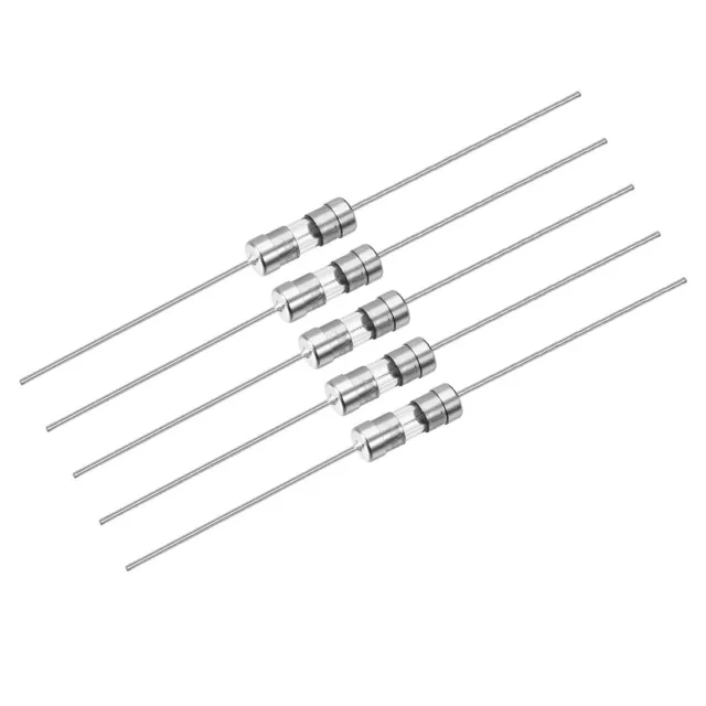 Coup Fusible Temps Retard Axial Fil Verre Fusibles 3.6mm x 10mm 250V T2A 5Pcs