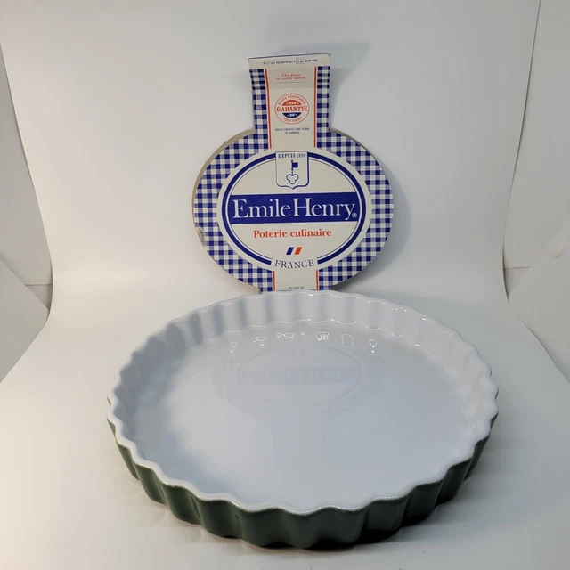 VINTAGE EMILE HENRY Quiche Pie Pan France Poterie Culinaire Oven To