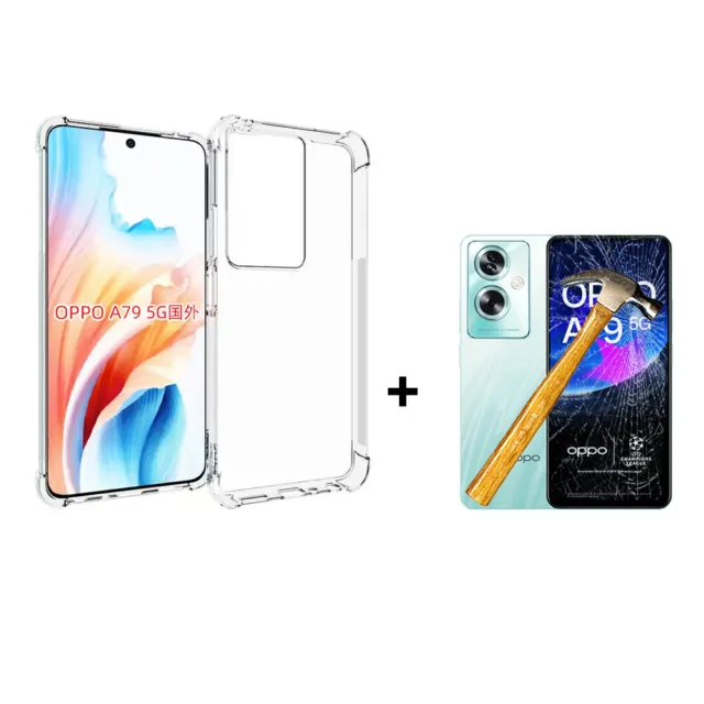 FUNDA GEL TPU silicona anti golpe Oppo A79 5G / A2 5G + Protector