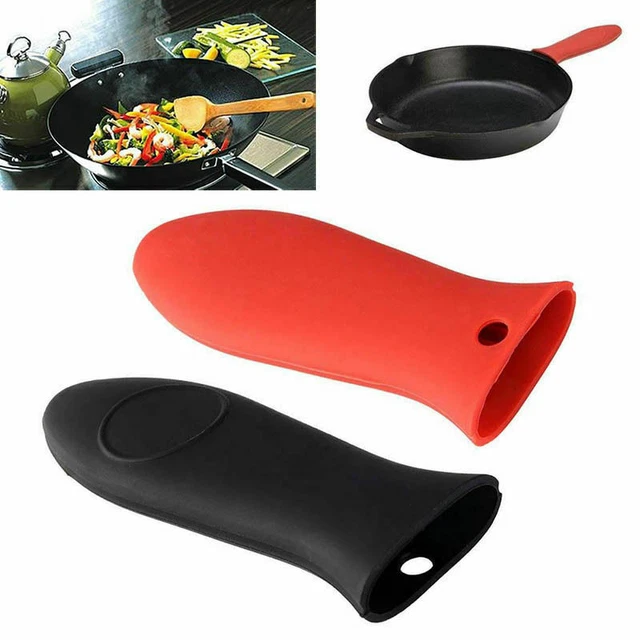 Pot Holder For Skillet Handle Cast Iron Hot Fry Pan Cover Silicone Rubber Covers