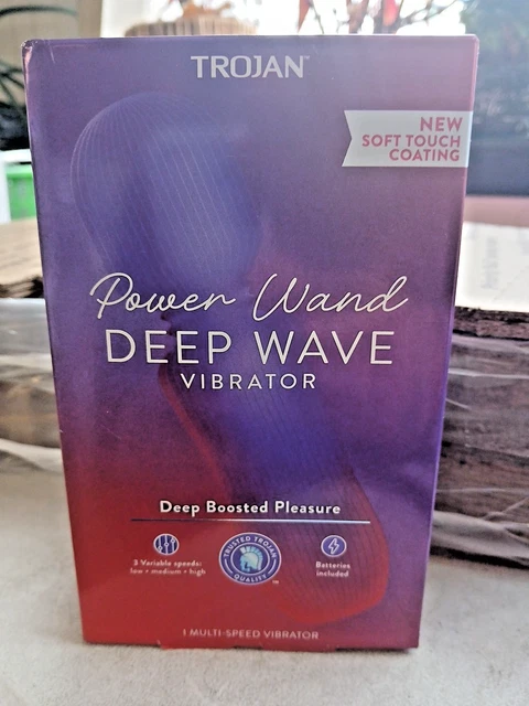 mushroom wand vibrator TROJAN VIBRATIONS MIDNIGHT Collection compact 3.3 multi-speed massager 3  speeds $15.00