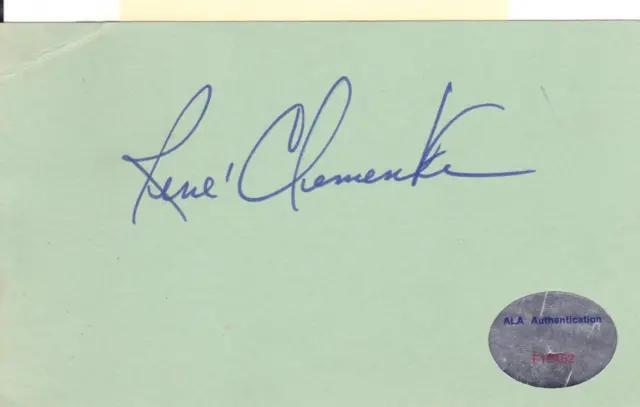 RENE CLEMENT d. 1996 Signed 3x5 Index Card Film Director ALA F10452