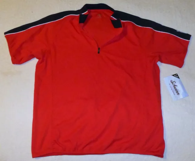 LOT OF 4 LARGE Men's Schwinn Pro Red & Black Cycling Jersey Zipper Bike Bicycle