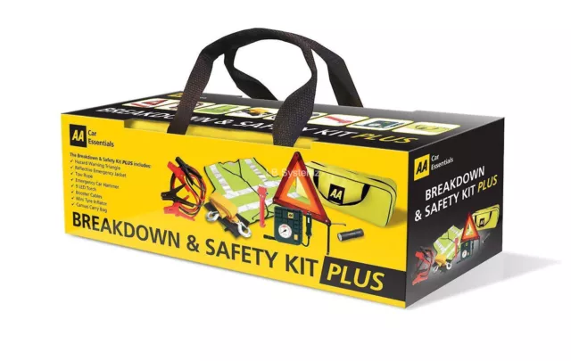 AA Car / Van Essential Travel Emergency Breakdown and Safety Travelling Kit Plus