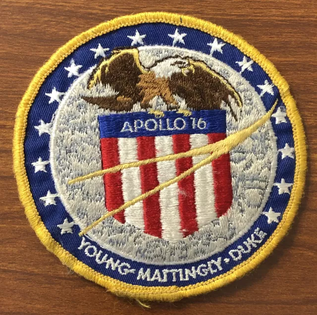 Apollo 16 Crew Patch - NASA - Young Mattingly Duke - 3 7/8 inches  Vintage!