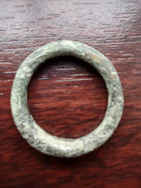 Ancient Celtic Bronze Finger/Proto Money Ring Uk Size Z+1 9.7 gram