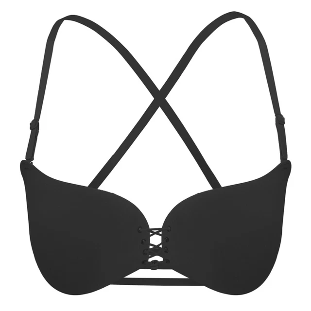 Reggiseno con cavo push up liscio regolabile senza schienale reggiseno biancheria intima donna