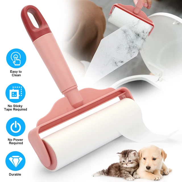 Dog Cat Pet Reusable Hair Lint Remover Fur Roller Carpet Clothes Cleaning Brush