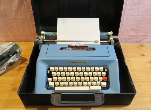 Macchina Da Scrivere Vintage Olivetti Studio 46 Completa Di Custodia   [Ce-01]