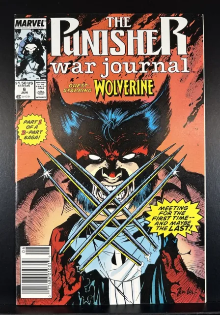 The Punisher War Journal #6 Wolverine vs Punisher 1989 Marvel Comics