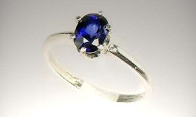 Blue Sapphire Ring 1¼ct Antique 19thC Medieval Ram Engraved Talisman Black Magic