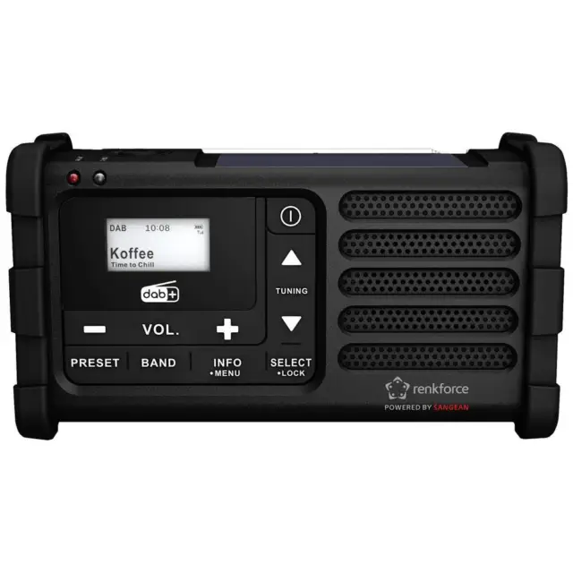 Renkforce RF-DAB-MMR88 Outdoorradio DAB+, UKW Notfallradio, USB Handkurbel, 3
