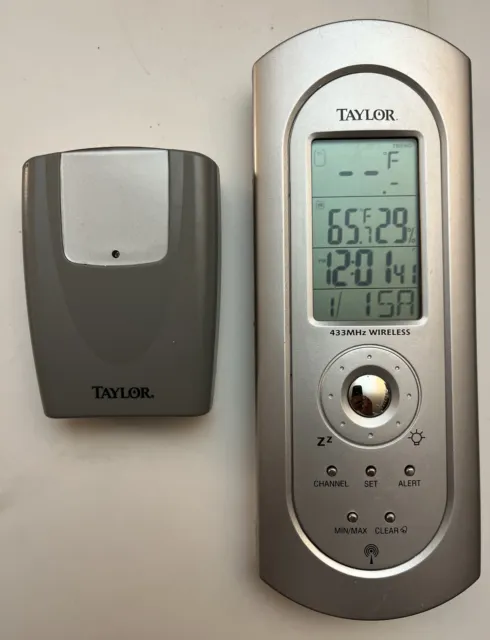 Estación meteorológica inalámbrica Taylor con reloj 433 MHz con sensor