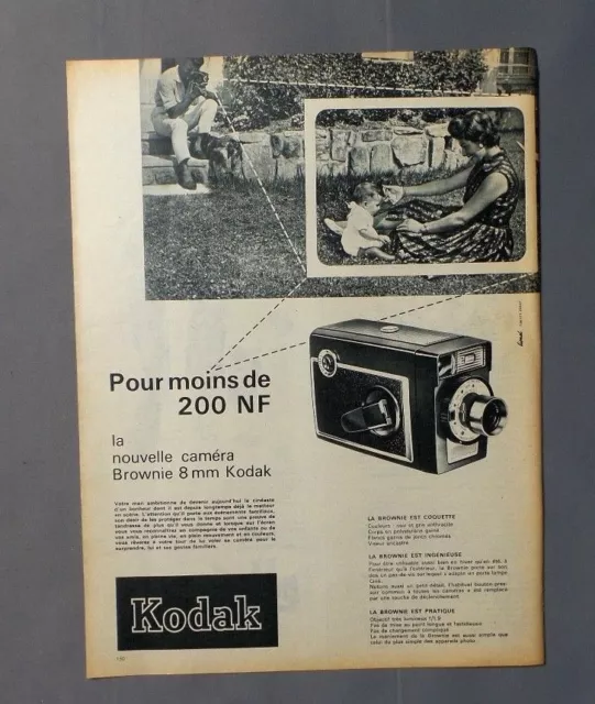 Pub Publicite Ancienne Advert Clipping 150917/ Camera Brownie 8 Mm De Chez Kodak