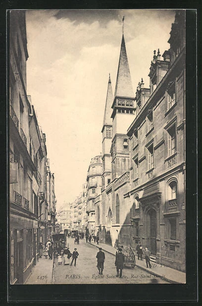 CPA Paris, Saint-Leu Church, Rue Saint-Denis