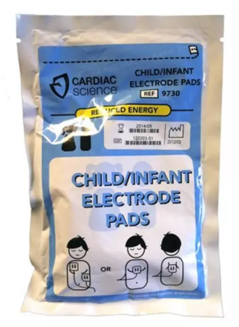 Cardiac Science Powerheart G3 Pediatric Electrode Pads 9730-002 (Exp. 1/26/2026)
