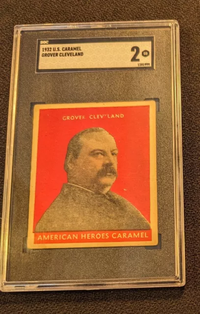 1932 R114 Presidentes de caramelo de Estados Unidos Grover Cleveland (naranja) SGC 2 estadounidense