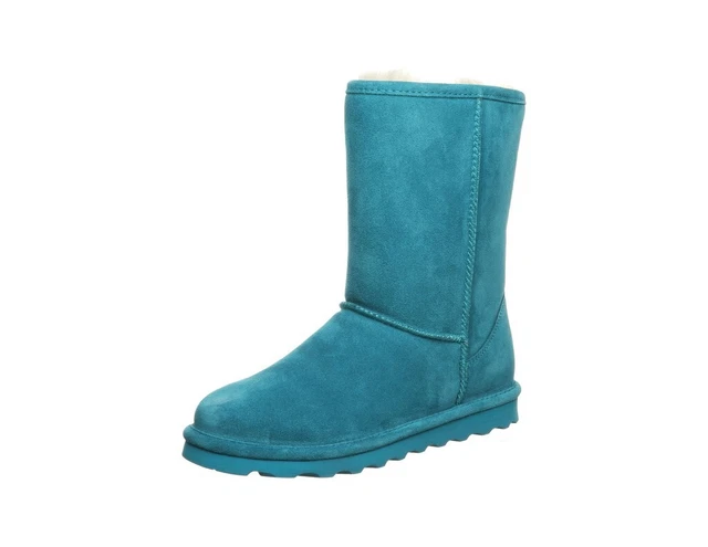 Bearpaw Casual Boots Womens Elle Short Fur Lined WP 7 M Ocean 1962W
