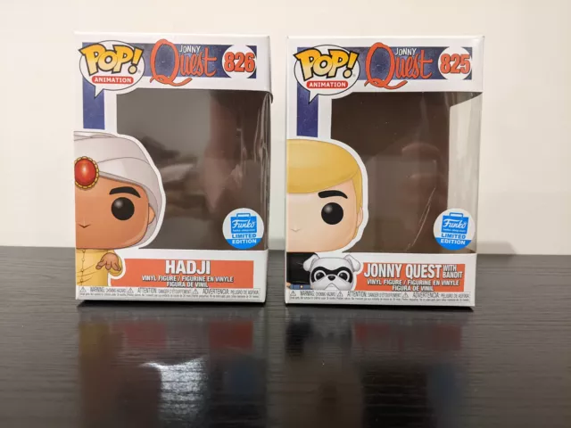 Funko Pop Hanna Barbera Jonny Quest 825 Hadji 826 BOX ONLY FunkoShop Exclusives