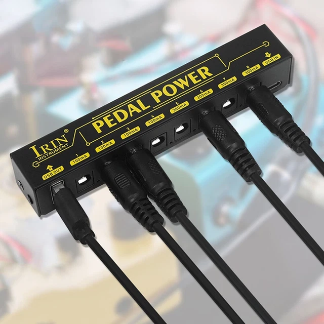 EU Plug -Alimentation électrique Pour Pédale De Guitare DC 9V 1A,adaptateur De Pointe Négative