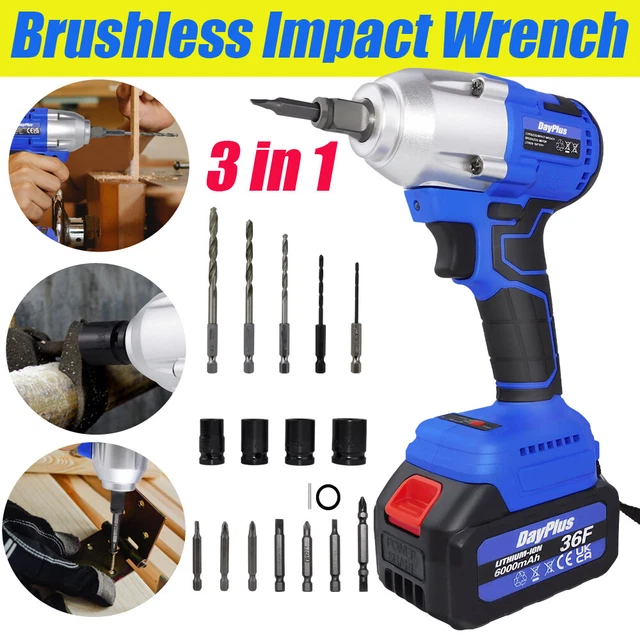 HIGH TORQUE POWERFUL Cordless Impact Wrench Car Tire Lug Nut Removal