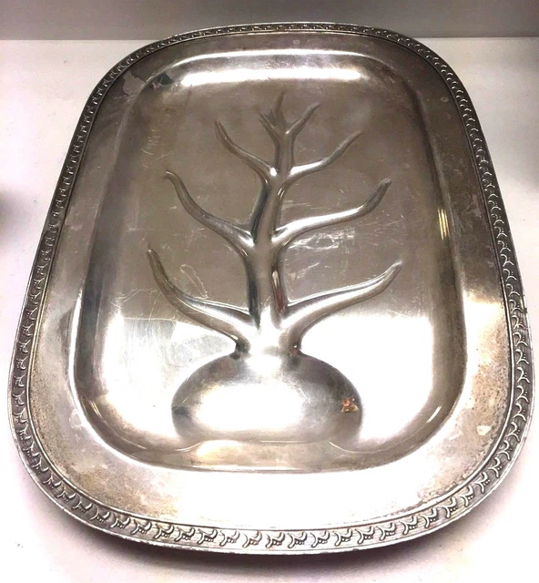 ROCKFORD SHEETS RSCO 1875 Silver Plated Footed Platter 16" Dish 39.