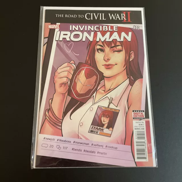 Invincible Iron Man #10 NM 2016 Civil War II Mary Jane Deodato Variant Bendis