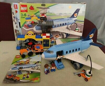 Lego Duplo Ville 5595 - L'Aéroport - Complet - Avion le ligne jet jumbo pilote