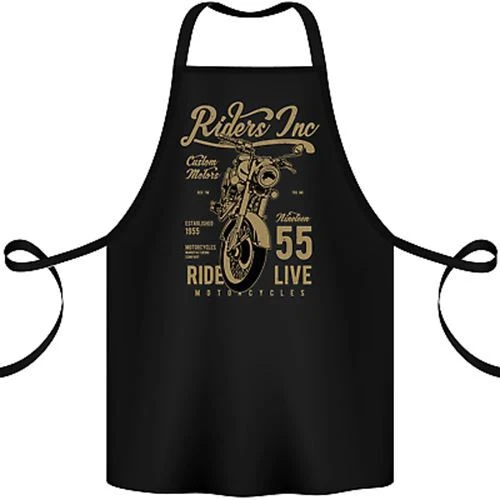 Riders Inc Motorcycle Cafe Racer Biker Bike Cotton Apron 100% Organic
