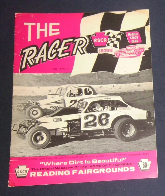 1974 READING FAIRGROUNDS Dirt Modified Program Dave Kelly Tighe Scott