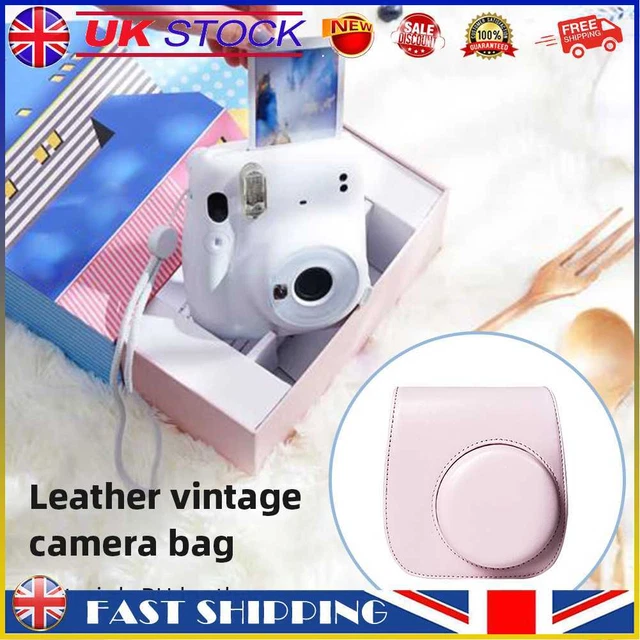 Instant Camera Bags PU Leather for Fujifilm Instax Mini 12/11/9/8 (Pink) #gib