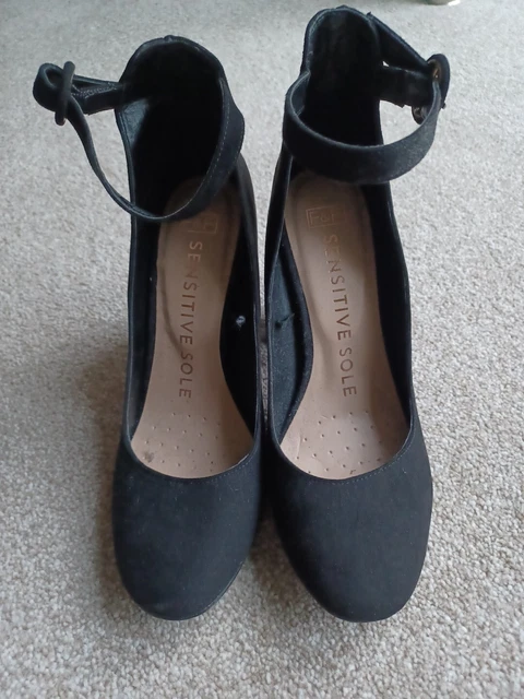 F F SENSITIVE SOLE Black Court Shoes Size 5 EU38 5.00 PicClick UK