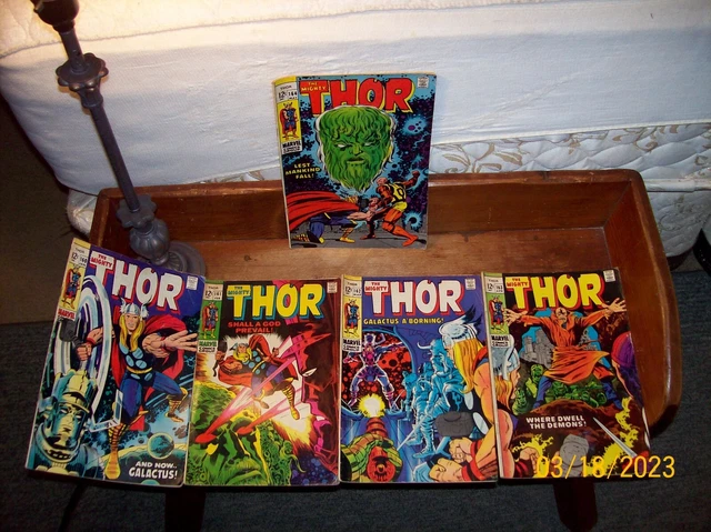 The Mighty Thor Lot #160, 161, 162, 163, 164 / 1/69-5/69 / 3 Of 5 Are Fine