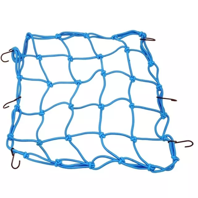 6 Hook Cargo Motorcycle Luggage Net Blue 1 Supplied Bungee Elasticated New