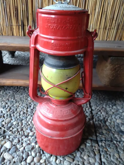 Petroleumlampe Feuerhand 276 Baby Spezial Sturmkappe großer Tank  Jena Glas