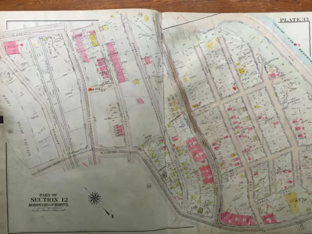 1911 Kingsbridge Bronx Ny Jerome Park Reservoir-Spuyten Duyval Creek Iatlas Map