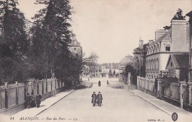 CPA 61 NORMANDIE ORNE - ALENCON - Rue du Parc - Animée - Ecrite Années 1900