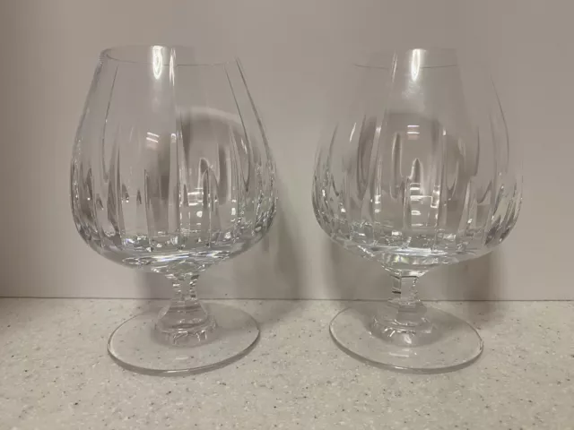 Set Of 2 Mikasa Crystal ARTIC LIGHTS 5-3/4" Brandy Snifters Cognac Glasses