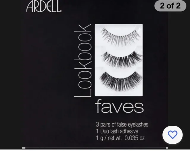 Ardell Lookbook Faves 3 Size 110, 120 & 105 Pairs of False Eyelashes,