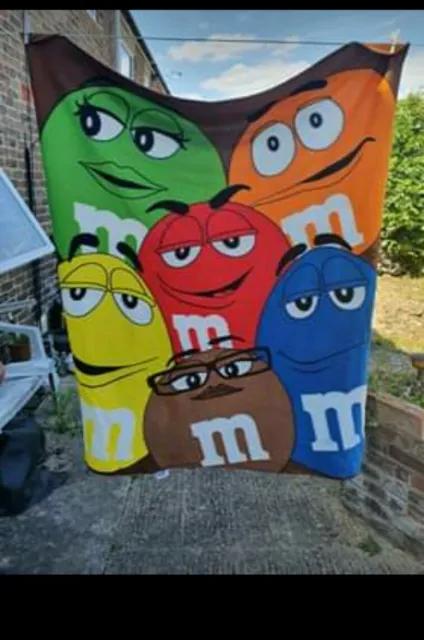 M&M fleece blanket used for kids infant child baby clean good condition