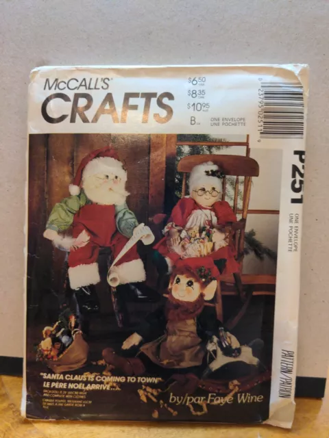 McCall's Vintage P251 Santa Clause Is Coming To Town Sewing Pattern