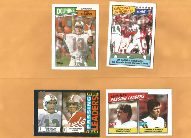 Dan Marino/Joe Montana 1985 Pass Leaders  With Marino Lot & Inserts!