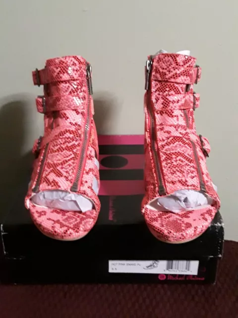 Michael Antonio Darla-Snk Hot Pink Snake  5.5 Womens Shoes