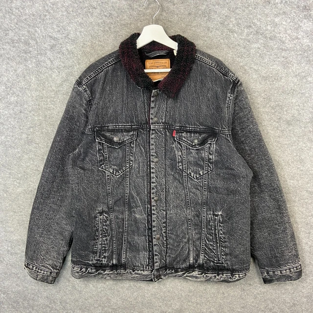LEVIS JACKET MENS XXL Grey Justin Timberlake Fresh Leaves Fleece