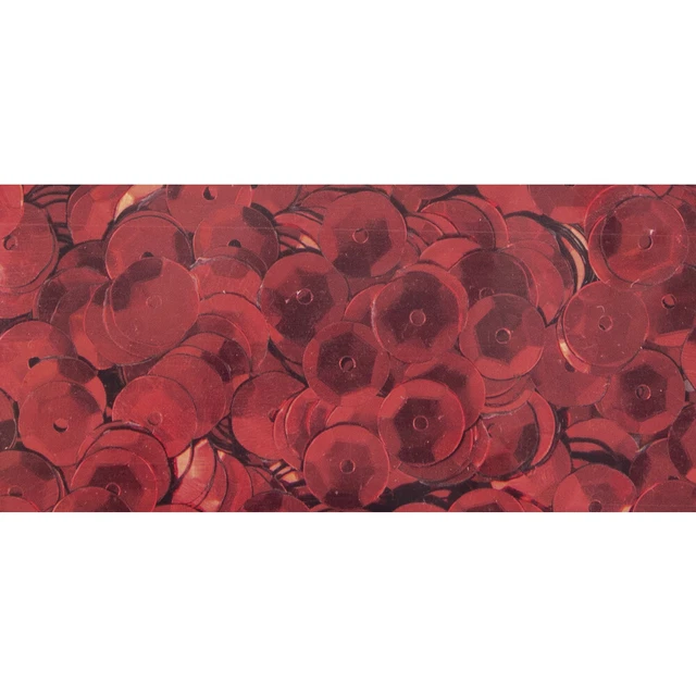 Lentejuelas Rojo Ø 6 MM Hinchado Caja 6G Lavable